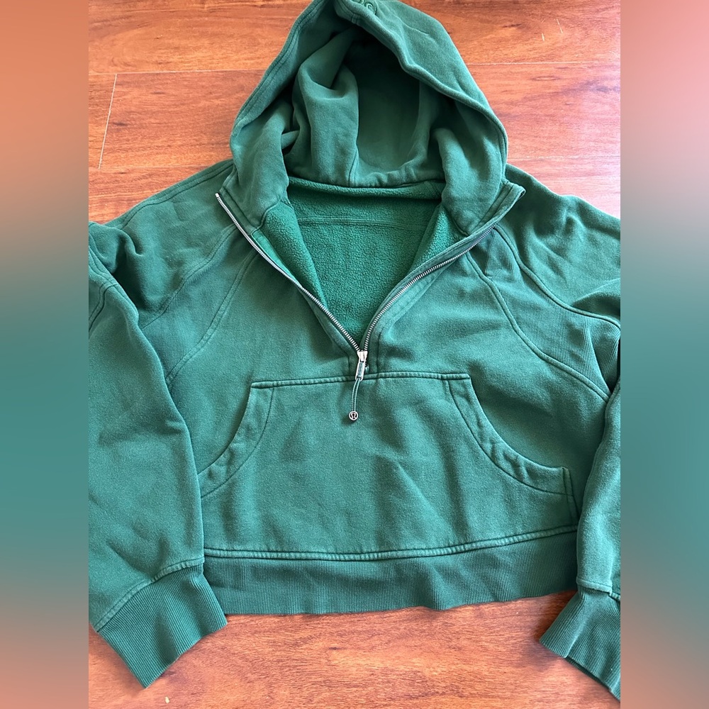 Women’s Lululemon Oversized Half Zip Hoodie in Evergreen. Size XL/XXL. - Picture 3 of 3